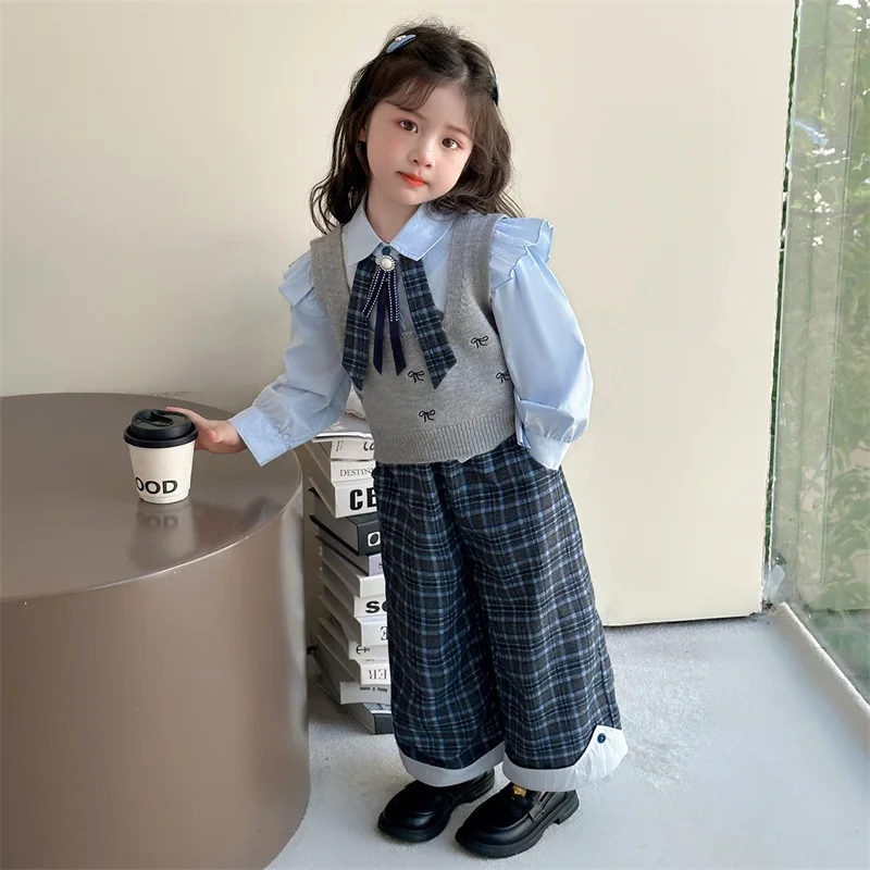 

Girls' Three piece Spring and Autumn Collection 2025 New Style Children's Baby Girl Fashionable and Handsome Korean Style