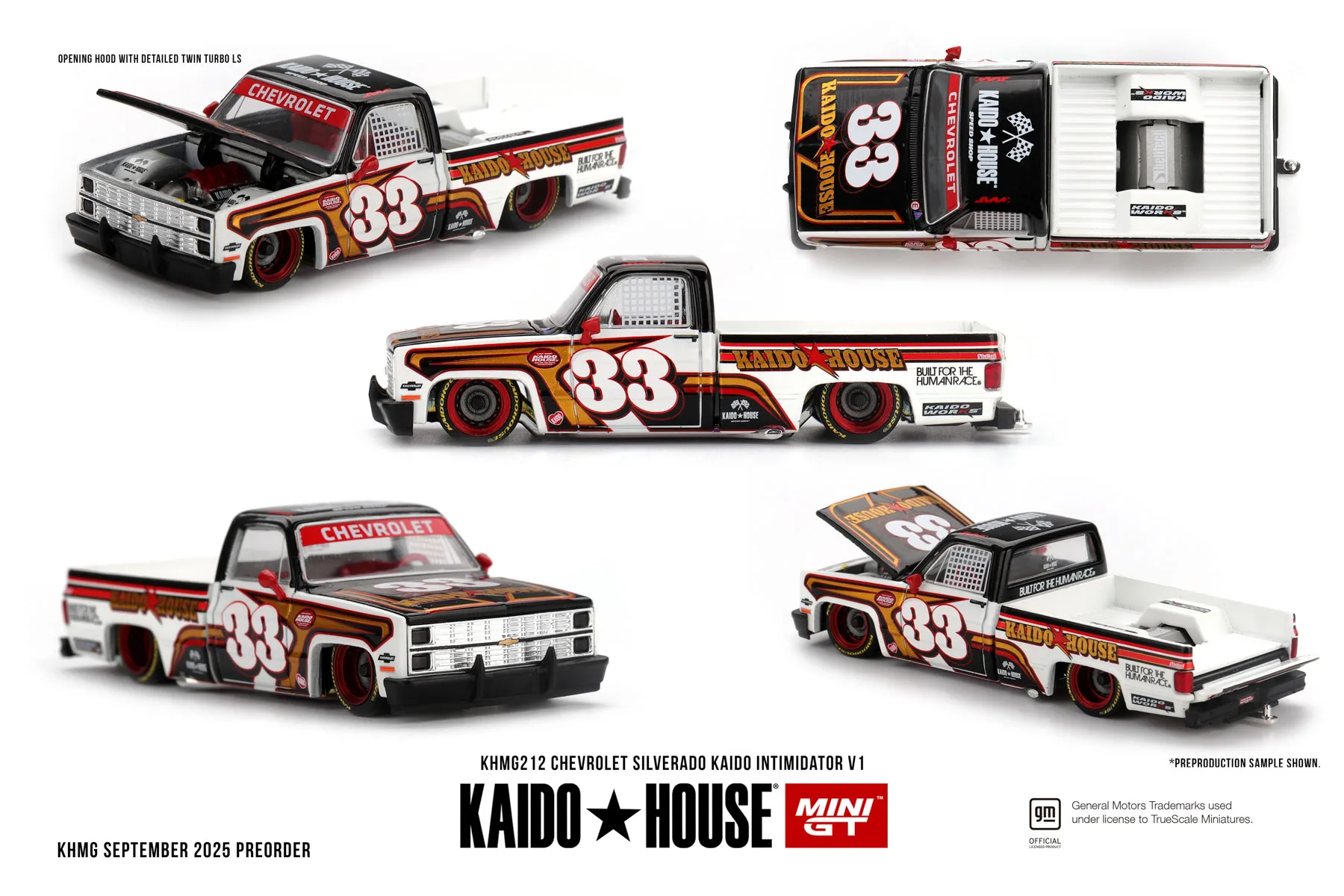 Kaido Huis + MINIGT Nissan Silvia S13-R KAIDO WERKT V1 KHMG232-CH Auto Legering Motorvoertuig Diecast Metaal Model Kinderen Speelgoed Jongens