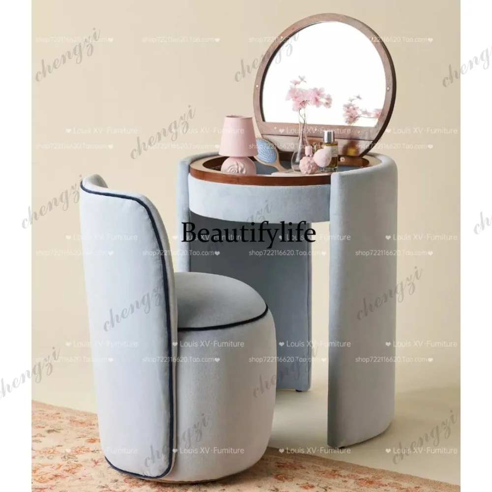 Italian minimalist small combination cream style dresser retro dressing integrated makeup table