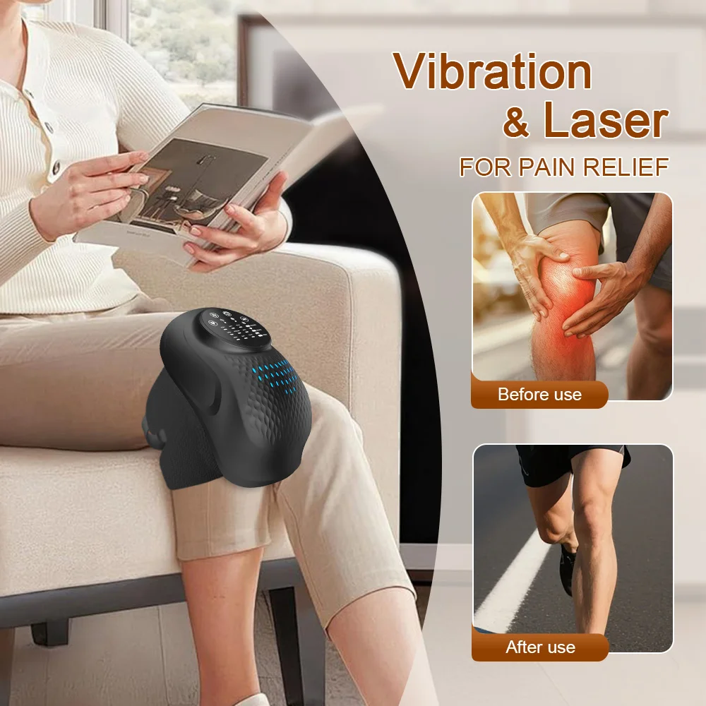 Multifunctional Smart Cordless Knee Massager Vibration Heat Air Pressure Knee Joint Knee Device Gifts for Grandma Grandpa