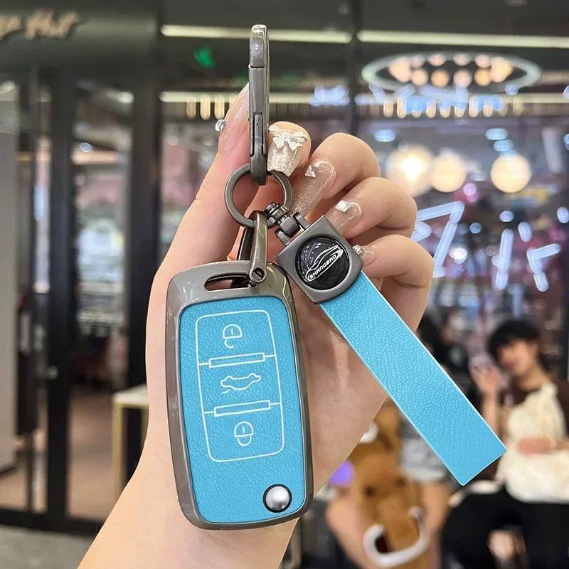 

Anti-Scratch Zinc Alloy Leather Car Remote Key Cover Case for Volkswagen VW Jetta Golf Polo Passat Tiguan & Skoda Octavia