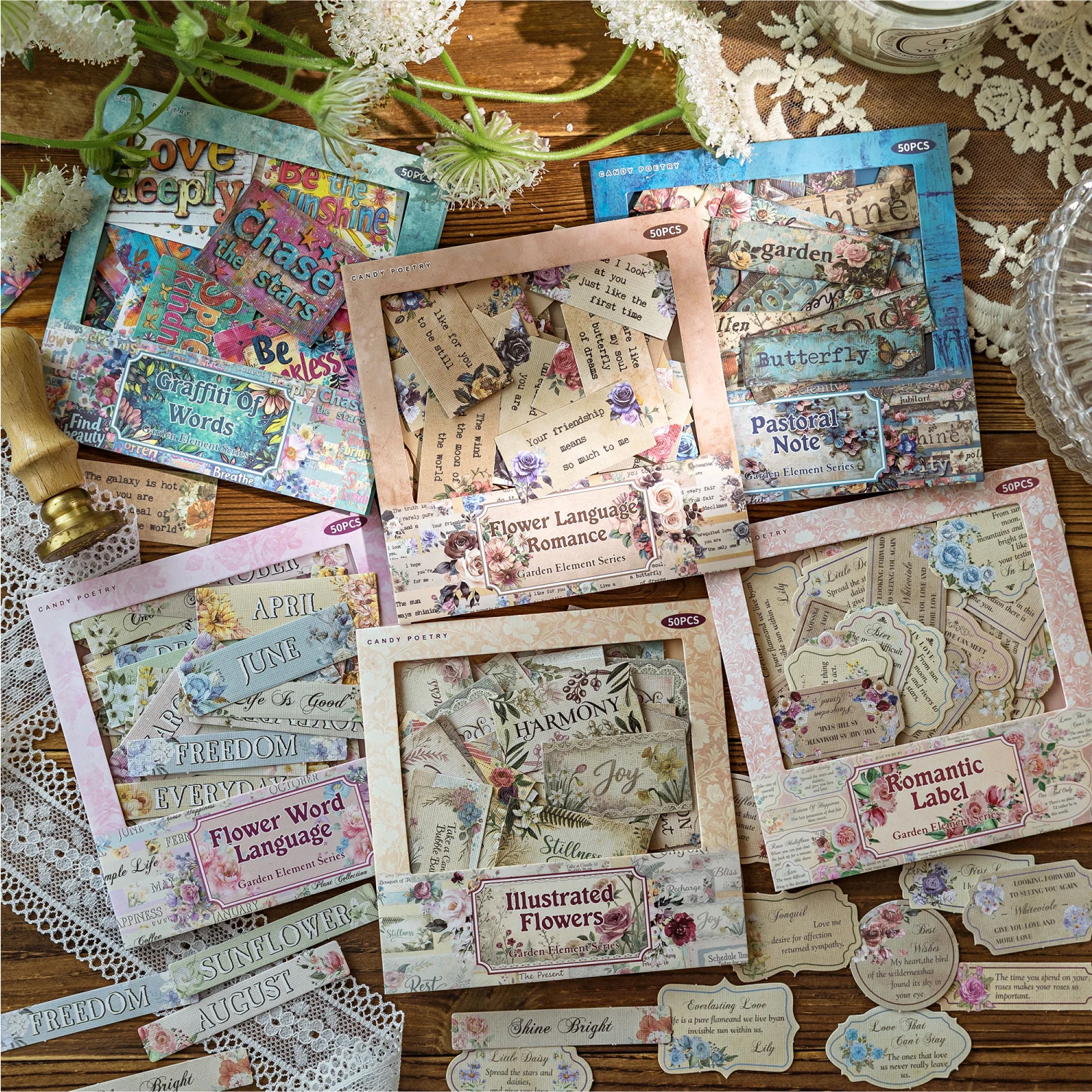 

12 упаковок/лот, серия садовых граммов, милые ретро декоративные бумажные наклейки