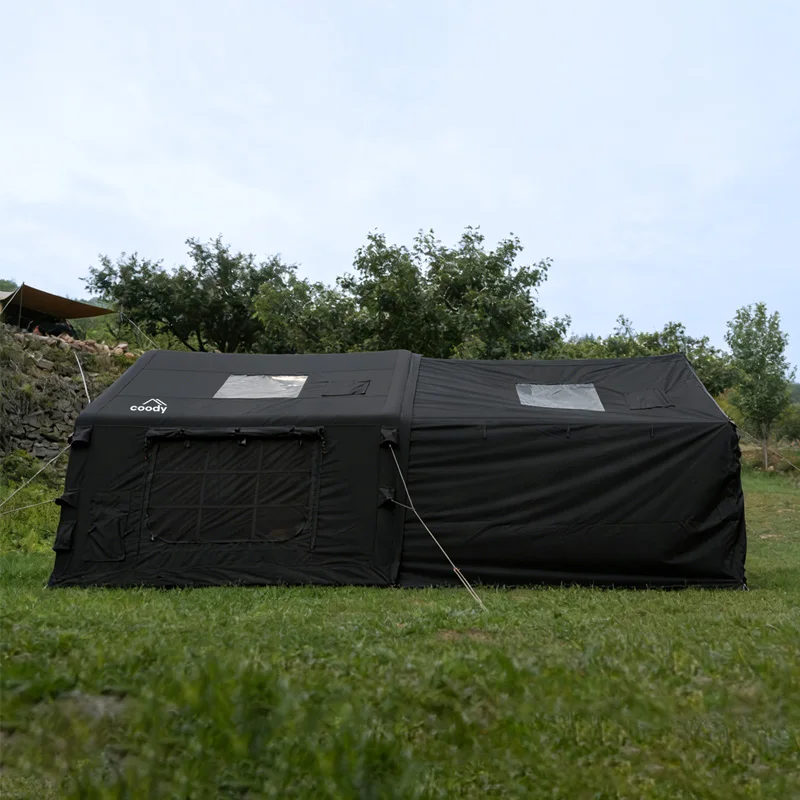 

8.0+Framed Foyer Air Tent-Black Camping Luxury Durable Outdoor Family Easy Set Up Family Portable Camping Inflatable Tent