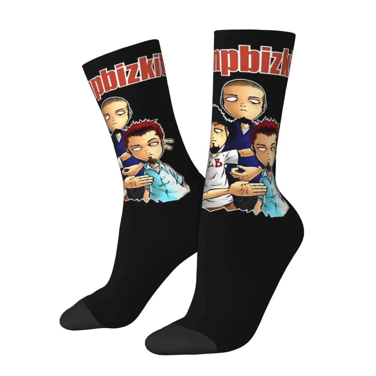 Happy Funny Men's Socks Harajuku Limp Bizkit Punk Sock Sport Women Socks Spring Summer Autumn Winter