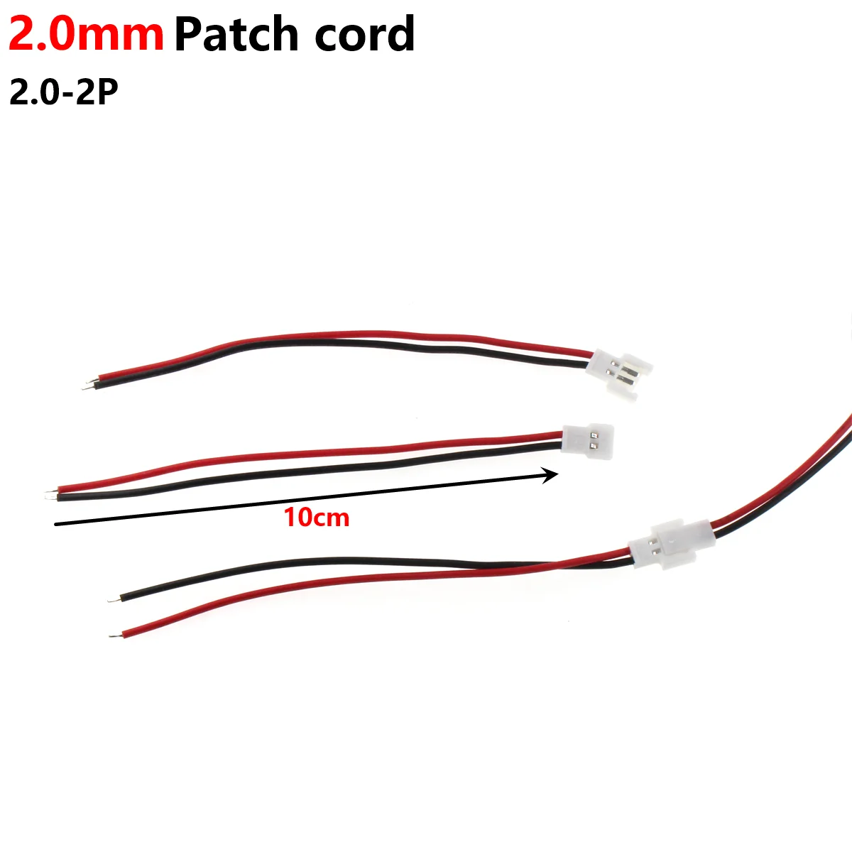 20pcs 2.0mm2p pair cable Male Female Pair cable Terminal cable 20CM 51005/51006 Aircraft model lithium battery plug cable Extens