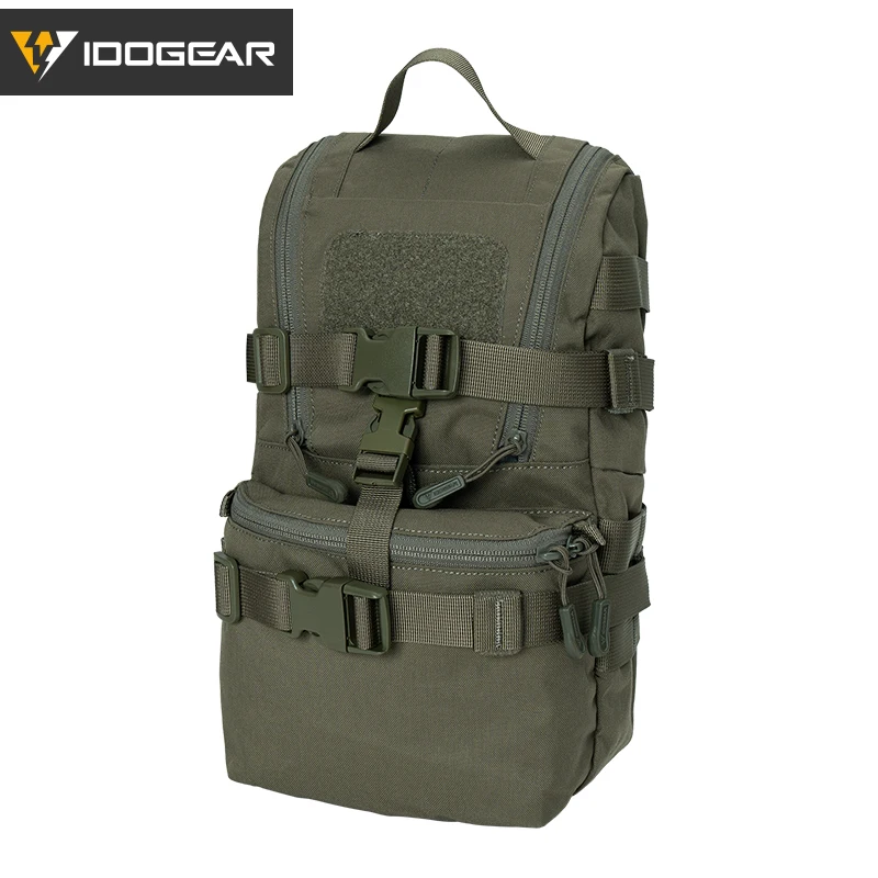 IDOGEAR 전술 미니 수화 가방 – 경량 MOLLE 디자인의 야외 훈련 및 하이킹용 워터 배낭 (모델 35124)