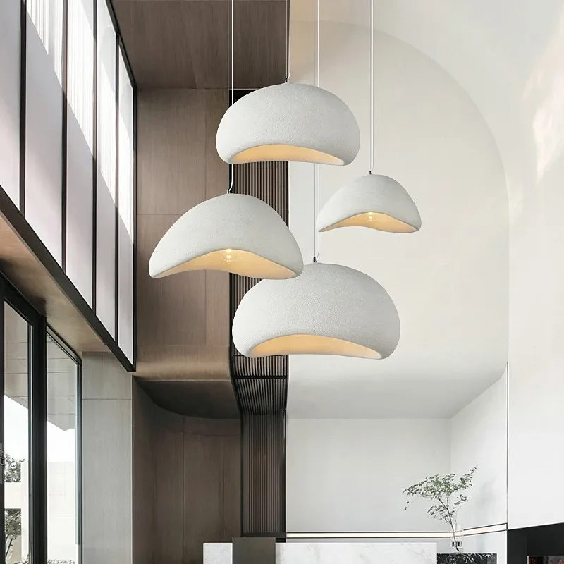 Nordic Mushroom High Polymer Design Led Pendant Lights for Living Dining Room Showroom Stair Lamp Home Decor Hanging Luminaires