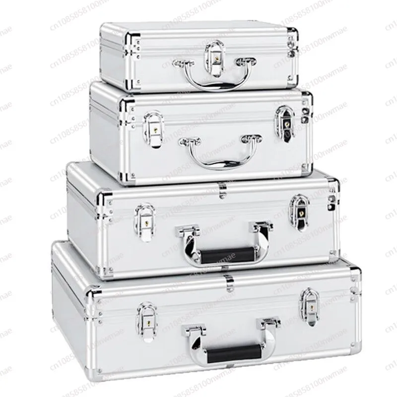 Ящик для хранения Безопасный ящик для хранения с губчатым ящиком для инструментов из алюминиевого сплава, чемодан из алюминиевого сплава