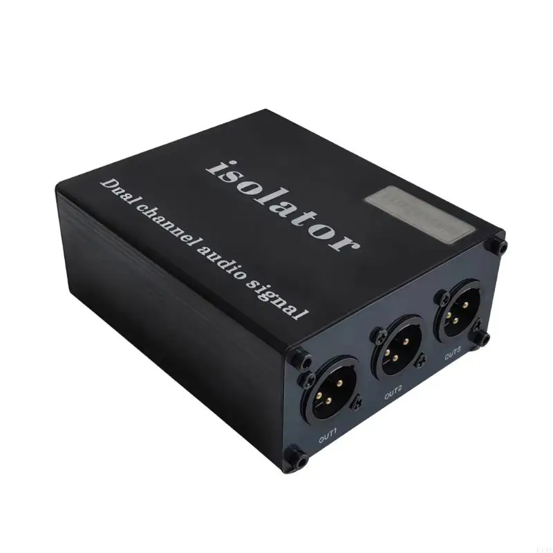 Mixer Routing Auditory Isolator Box with Passive Double Channel Design, Balanced XLR Outputs, and 6.35Mm Input for F19E
