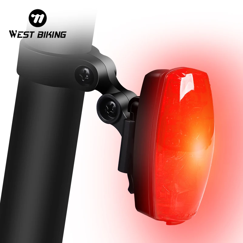 WEST BIKING Bike Cycling Light StVZO Rear Safety Warning Light Taillight Lamp AAA LR03 Battery Bike Accessories Bicycle Light