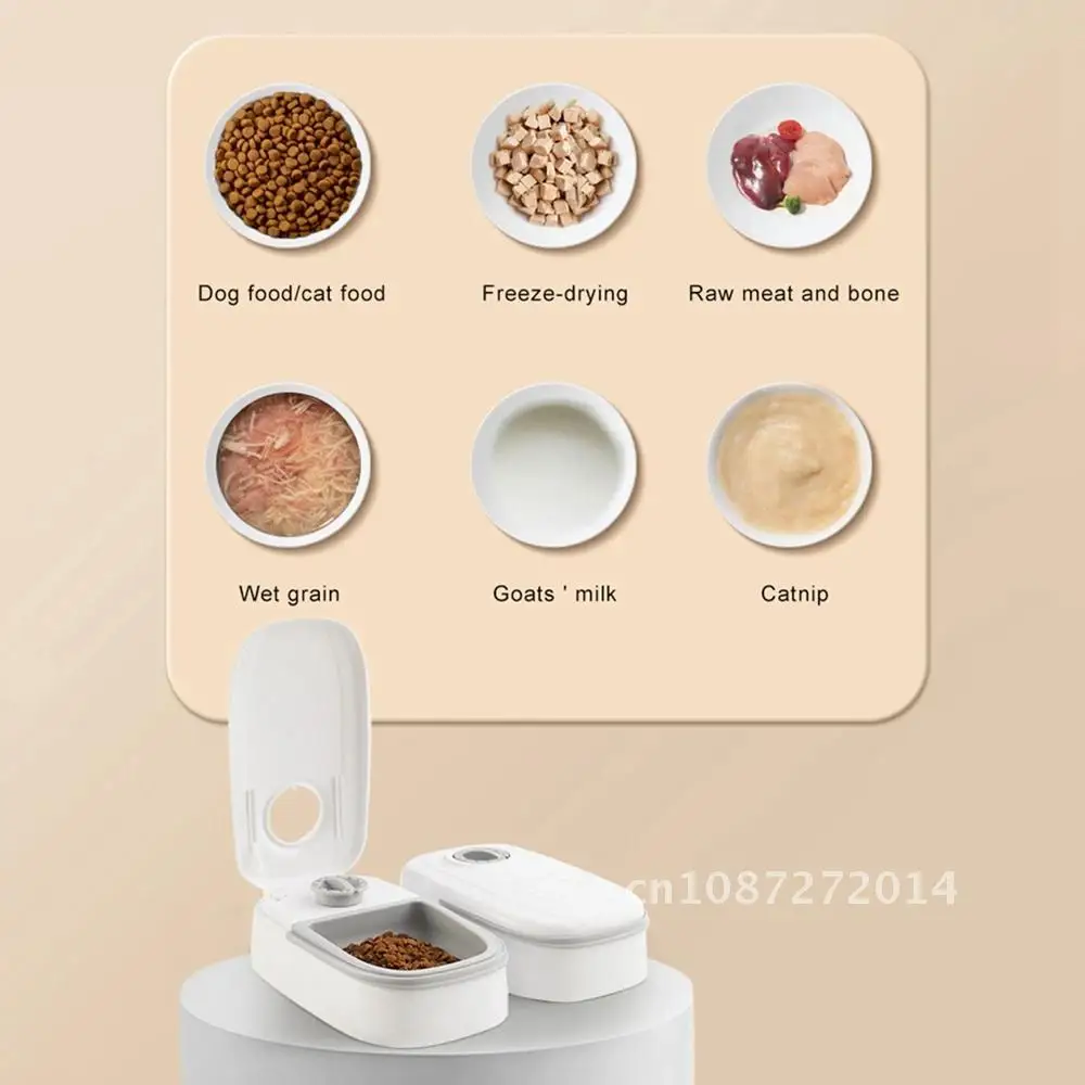 Automatic Pet Feeder Smart Bowl Food Dispenser For Wet Dry Food Cat 2 Auto Kitten Timer Puppy For Cats Dispenser Meals Feeder