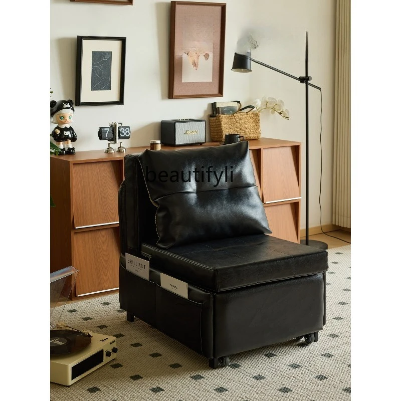 

Vintage Style Bedroom Single Extendable Sofa Bed Living Room Home Folding Bed Multifunctional Sofa