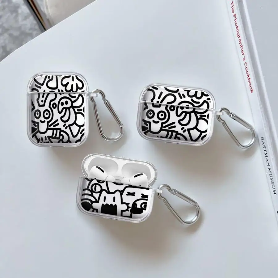 

Street Graffiti Art Case For Airpods Pro2 2 1 4 3 Pro3 Pro Clear Earphone Cases Cover