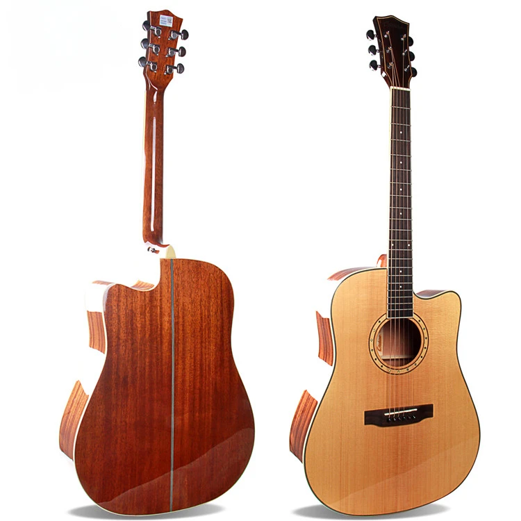 Wholesale 2023 New Solid Wood Best Sounding 41 Inch 6 Steel Strings Spruce Top Sapele Back And Side Acoustic Guitar For Sale