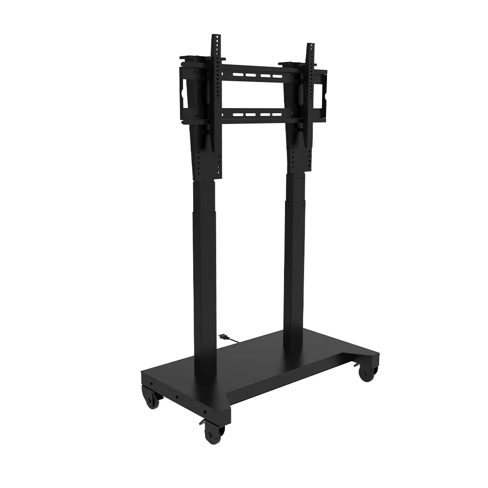 

52-100" Height Adjustable Electric Motorized LCD TV Floor Stand Mount Mobile TV Trolley Cart 2025 Hot Sales