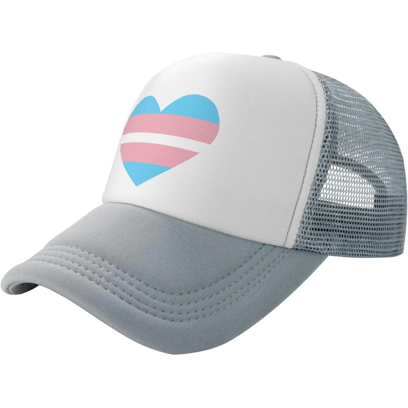 Transgender-Pride-Heart-Trucker-Hat-Unisex-Adult-Mesh-Baseball-Snapback-Cap-Casual-Outdoor