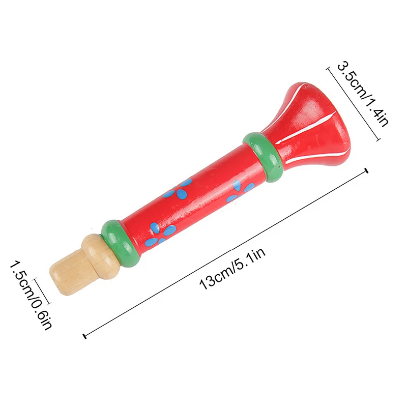 Sifflet en corne de dessin animé en bois pour enfants, jouets Montessori précoces, jeux d'entraînement sonore, jouets musicaux pour enfants, 1PC