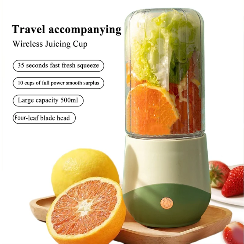 

500ML Portable Fruit Juicer Blender Electric Fruit Juicer USB Rechargeable Travel Mixers Smoothie Blender Machine