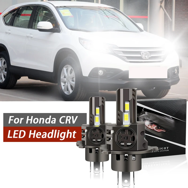 

2pcs LED Headlight Bulbs Fog Light H4 Hi/Lo Beam H11 H9 H8 Car Replacement Conversion Kit For Honda CRV CR-V 2007-2012 2013 2014