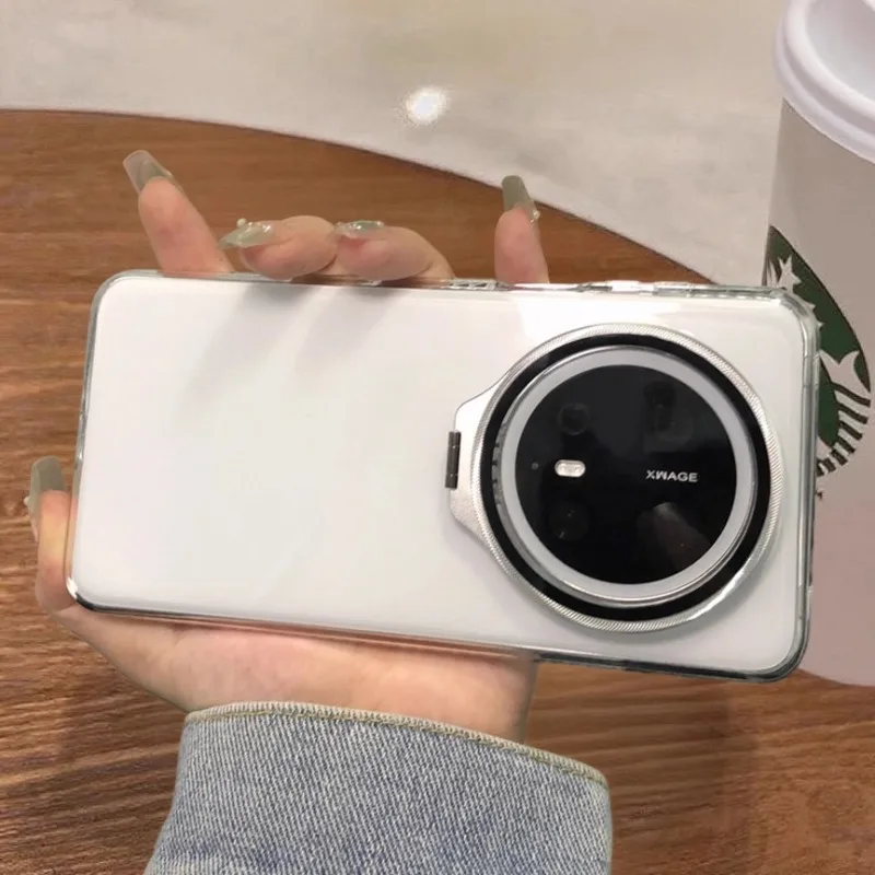 

For Honor Magic 8 7 Pro Case Invisible Lens Bracket Transparent Acrylic Skin-friendly Cover For Magic 8 Shockproof Bumper Funda