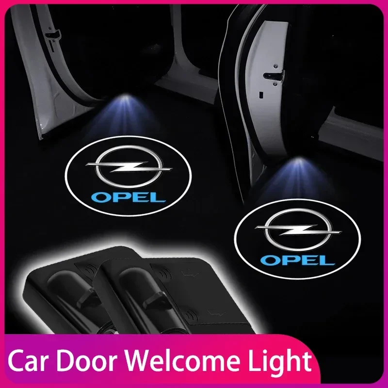 

Car Door Welcome Courtesy Projector Lamp LED HD Logo Light Accessoriest For Opel Astra g Insignia Corsa d Zafira a Auto Gadgets