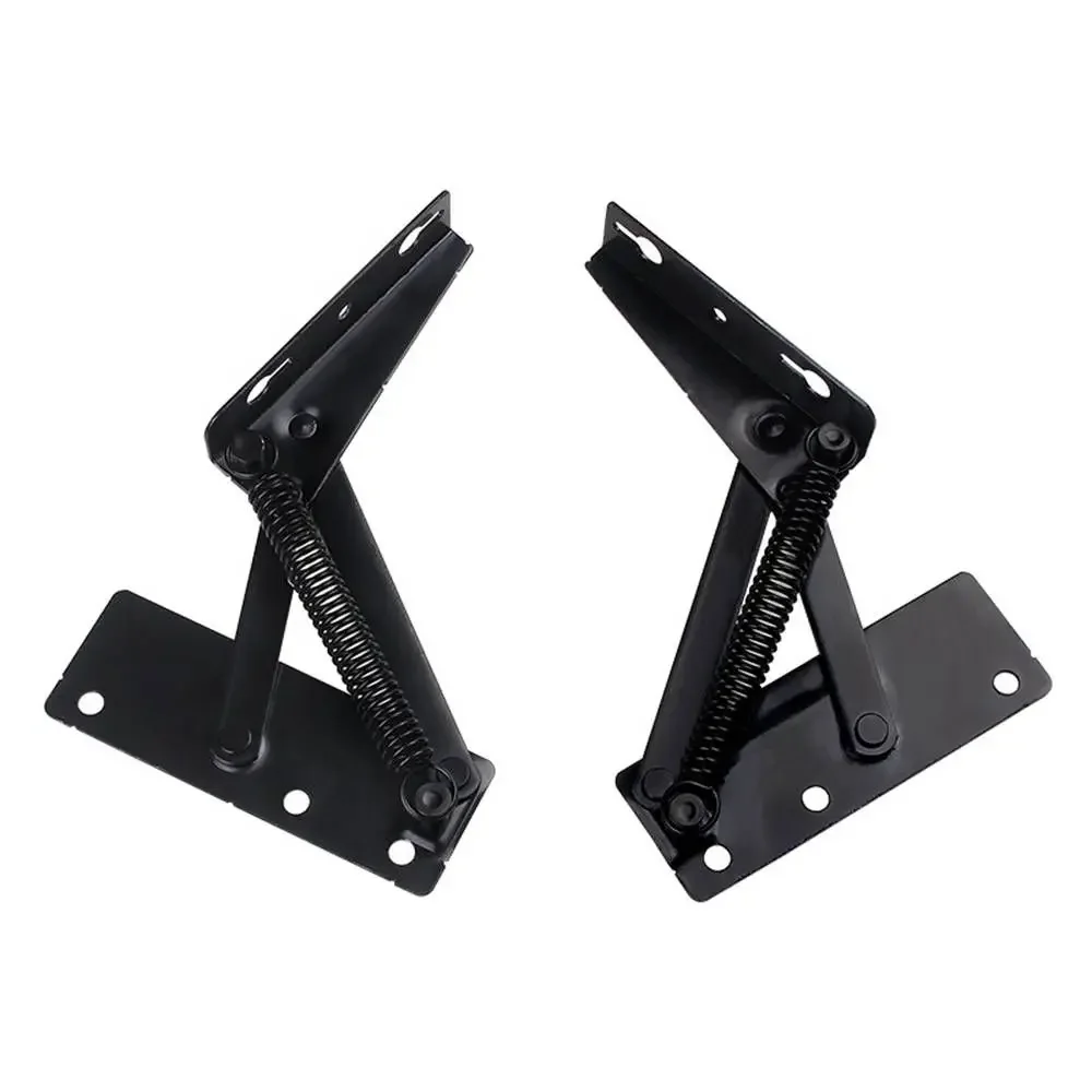 2pcs 80 degree Sprung Hinges Cabinet Door Lift Up Stay Flap Top Support Cupboard Kitchen