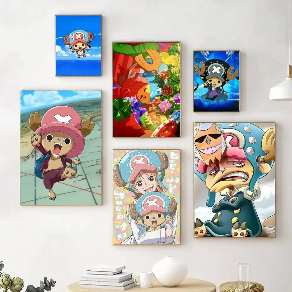 Anime O-One Piece Chopper Posters Fancy Wall Sticker for Living Room Bar Decoration Wall Decor