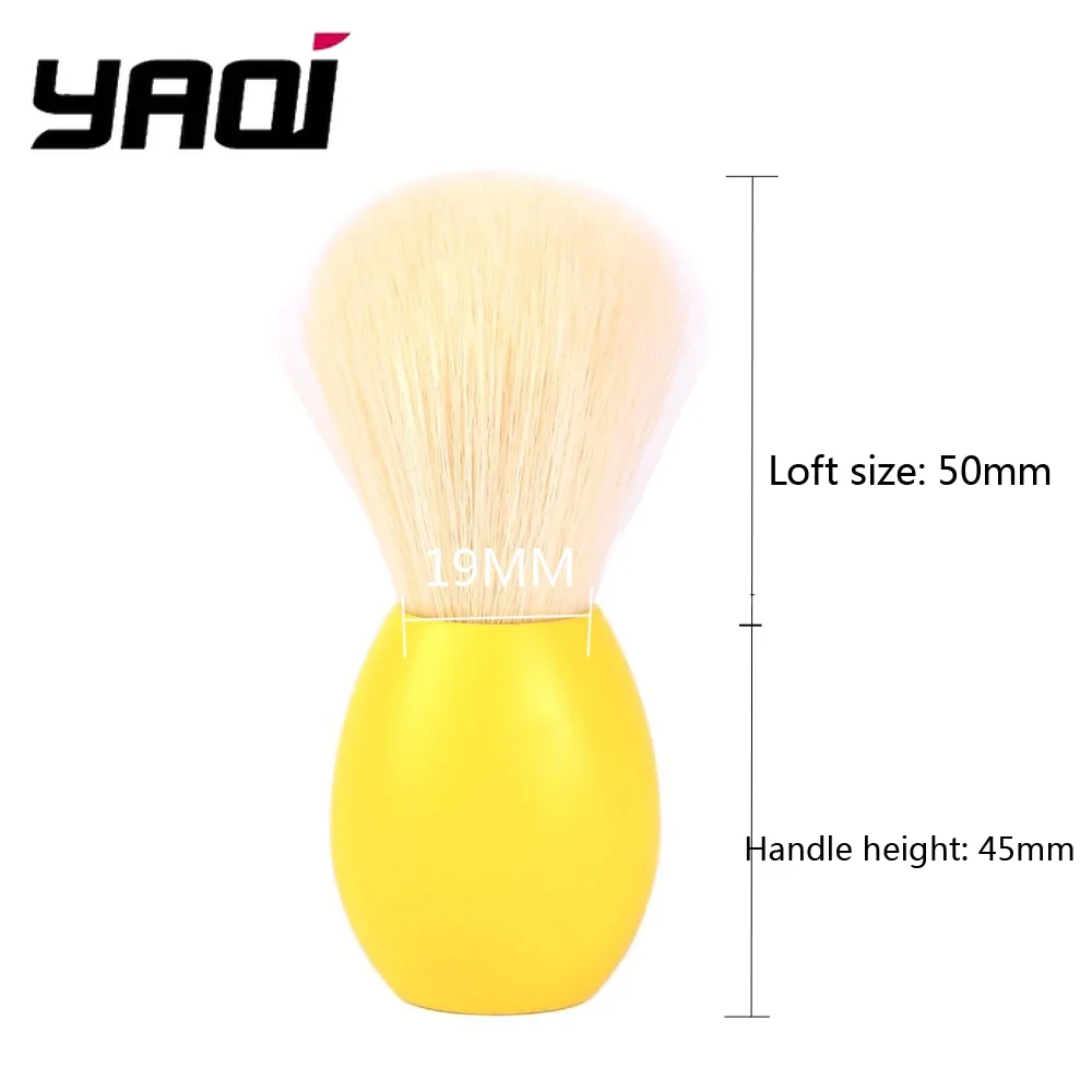 فرشاة الحلاقة بعقدة الكشمير من ياكي باني - أداة العناية باللون الأصفر للرجال مثالية لعيد الفصح
