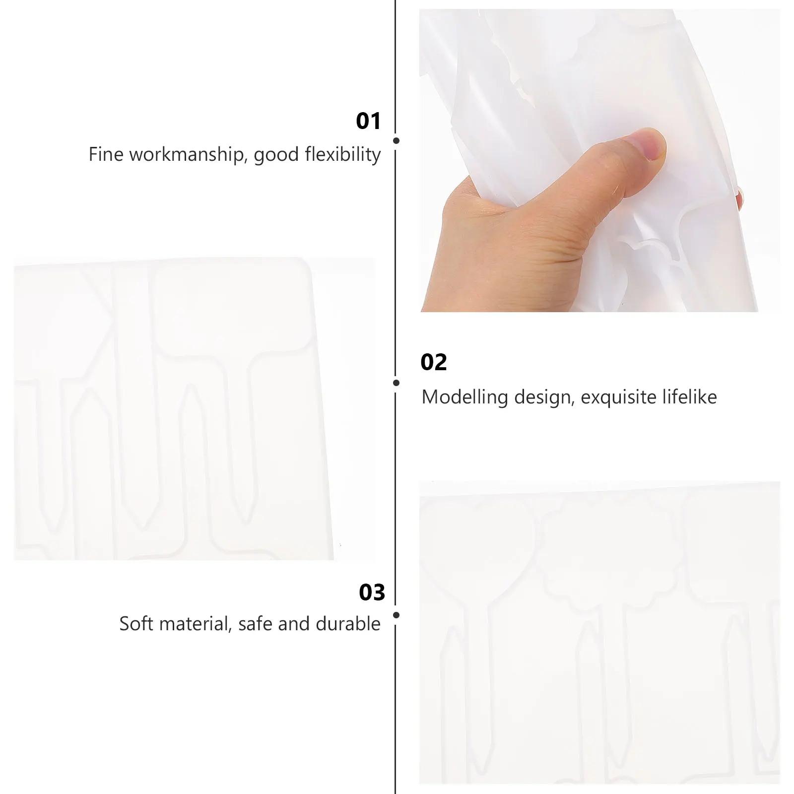 

2Pcs Plant Label Mold Silicone DIY H Reusable Aluminum Plating Tag Maker for Garden Flower Sign Craft naments