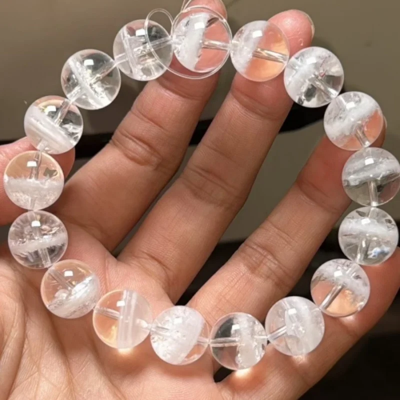 Natural Brazilian Phantom Bracelet Treasure Basin Thousand Layer Micro Flash Flakes Floating Flower Cry