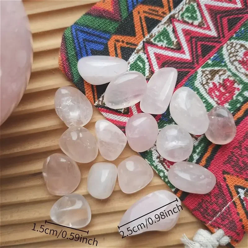 100 جرام/الحزمة حجر الكوارتز الكريستالي المصقول الطبيعي الخام للديكور هدايا الريكي العلاج بالطاقة حجم 15-20 مللي متر #6