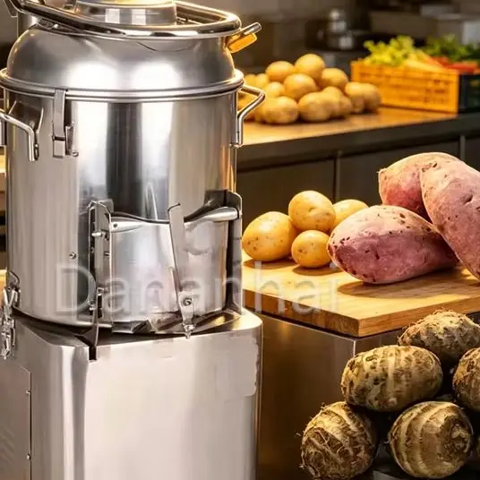 Automatic Potato Peeler Equipment, Heavy‑Duty Vegetable Skin Remover for Restaurant Workshop