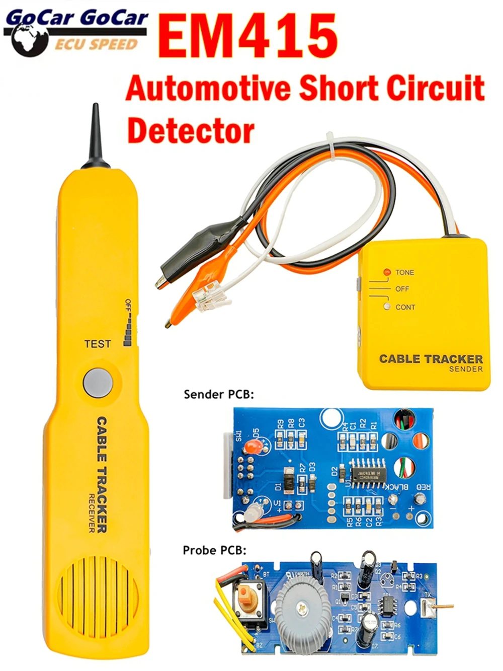 

Новейший высококачественный автомобильный короткий кабельный трекер EM415PRO и кабельный искатель с функцией датчика генератора тона для поиска короткого маршрута