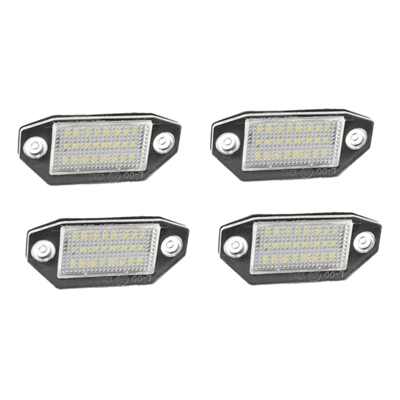 Lampu LED plat nomor, lampu plat nomor LED 4X 12V 24 untuk Ford Mondeo MK3 2000-2007