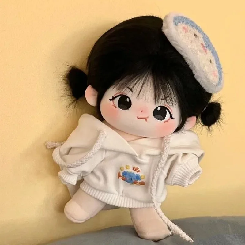 20cm Plush Human Doll Figure Baby Doll Cute Face Kawaii Nude Cotton Body Dolls Stuffed Plushies Toys Gift No Attribute