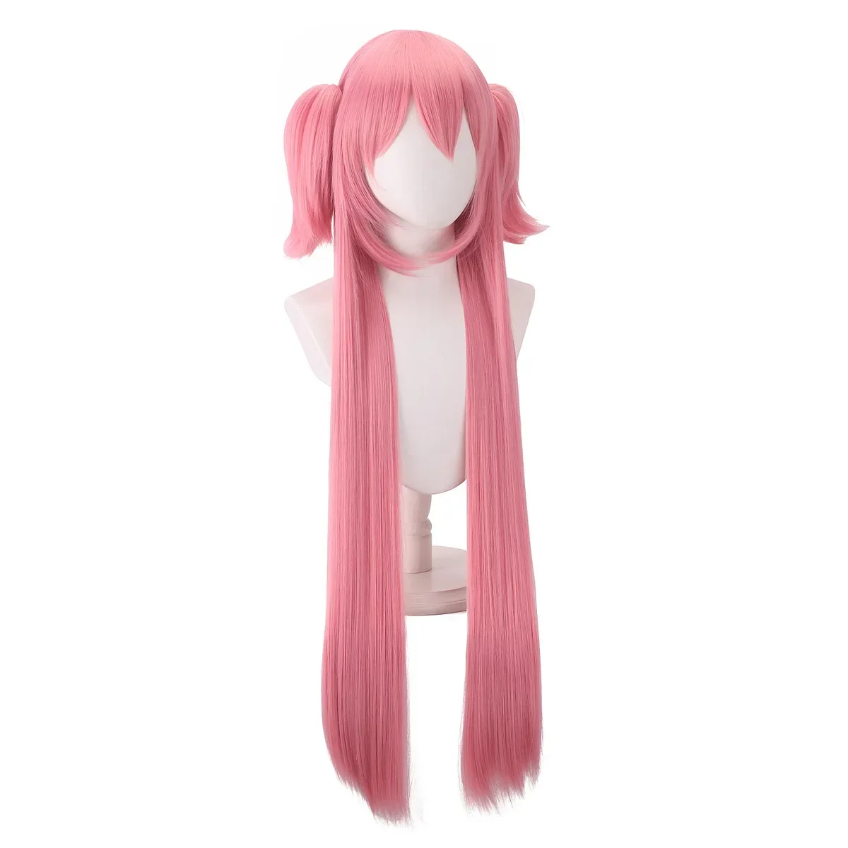 Ranyu feminino anime perucas sintéticas longas retas rosa cosplay cabelo resistente ao calor peruca para festa