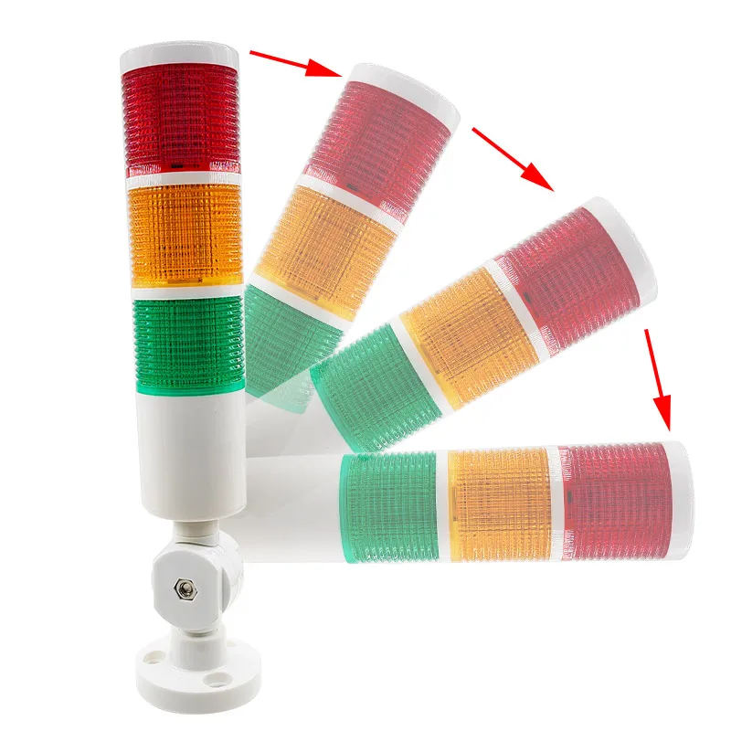 24V DC Multi-Layer LED Signal Lamp Tri-Color Warning Light for CNC Machine Working Indicator 12V 220V Pilot Light