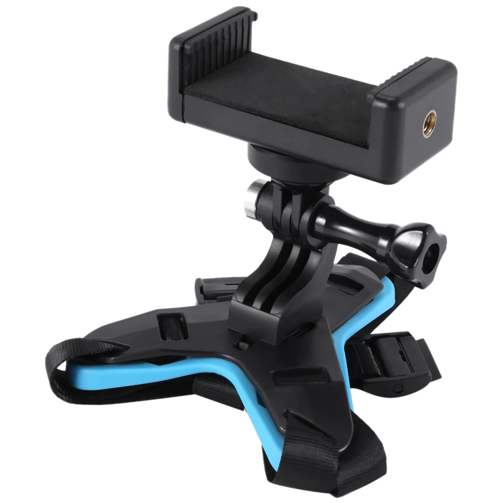 Helmet Chin Mount Holder with Phone Stand and Remote / Motorcycle Helmet Stand for Action Camera and Phone