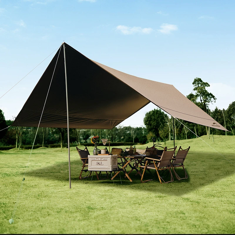 Imagem -03 - Naturehike-impermeável Hexagon Sun Shelter Canopy Revestido Preto Tendas ao ar Livre Camping Tent Caminhadas Sun Shelter Toldo uv Upf2000 Mais Pu18000 +