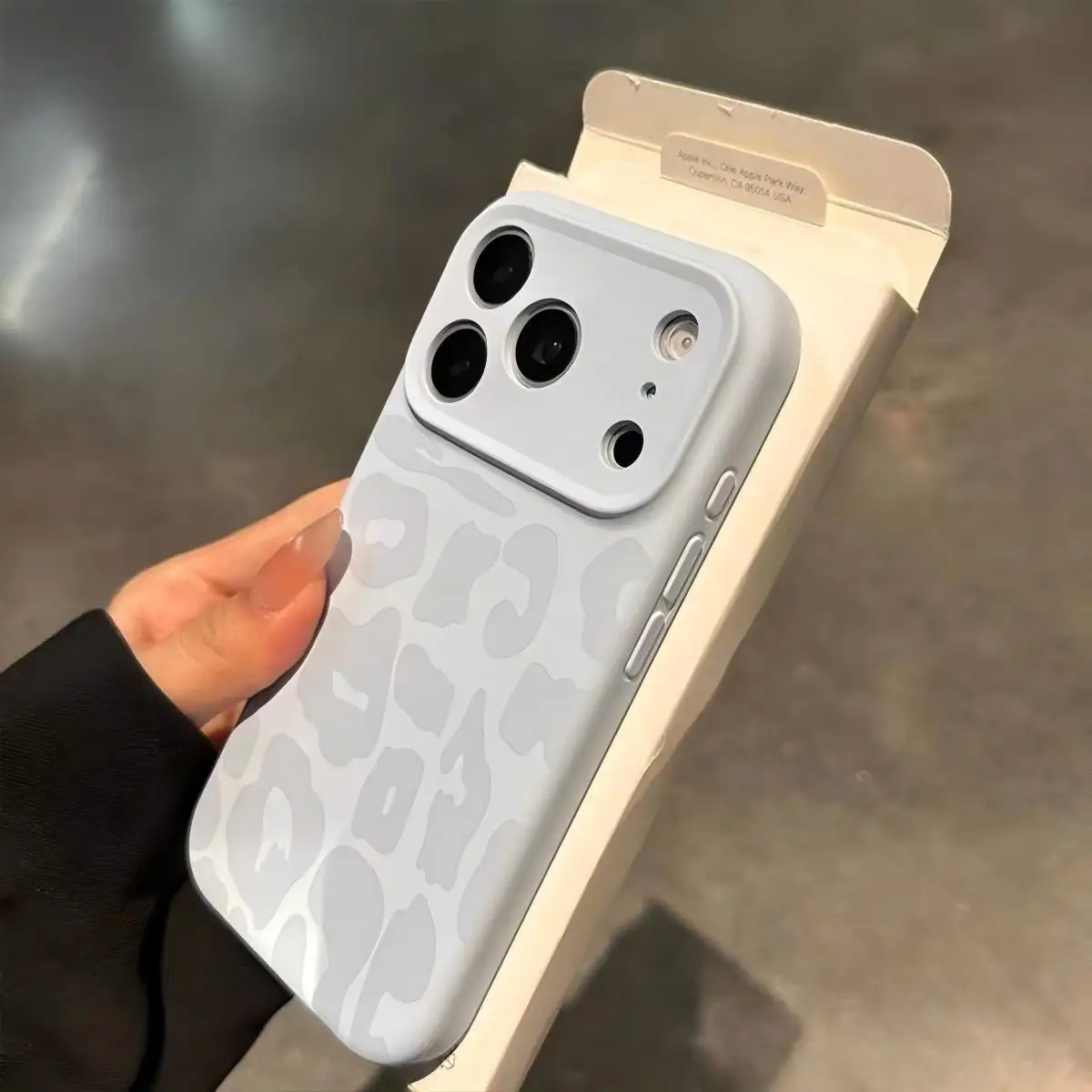 Luxuriöse Leoparden-Textur Weiche Silikon-Handyhülle für iPhone 17 16 15 14 13 12 11 Pro Max Mattierter Stoßfester Rutschfester Schutz