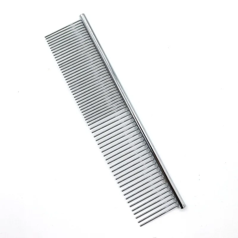 1/2‑Pcs Dog & Cat Grooming Set, Slicker Brush and Fine‑Tooth Stainless‑Steel Comb, Pet Hair Care Kit for All Hair Types