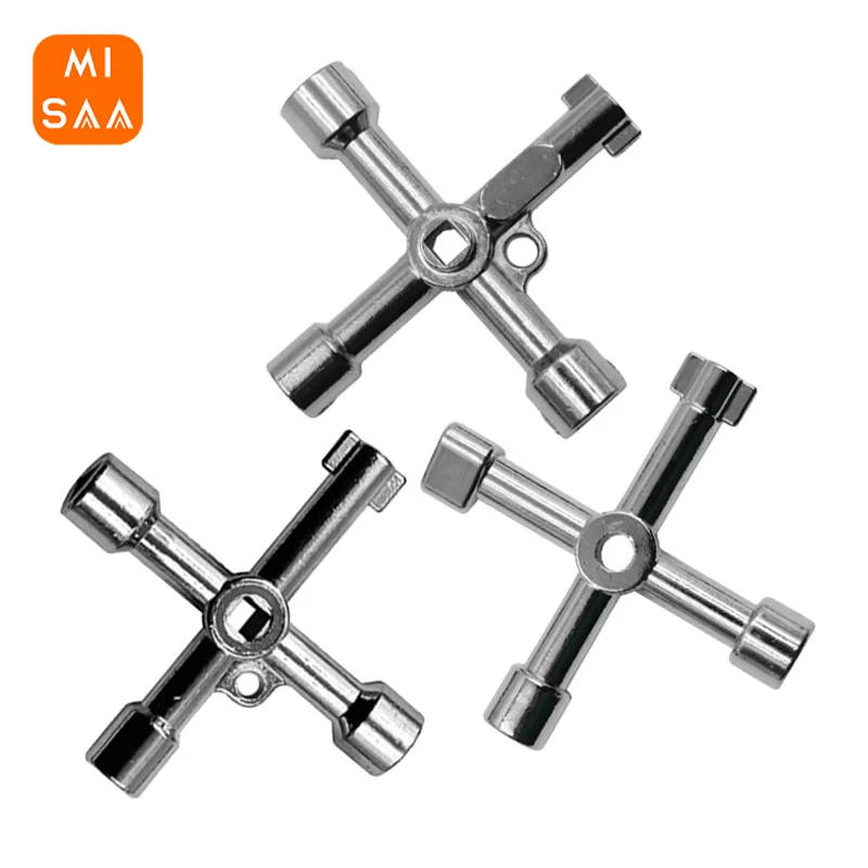 Key Wrench Cross Switch Alloy Universal Square Wrench Tool Elevatior Electrcal Cupboard Box Cabinet Socket Wrench Repair Tool