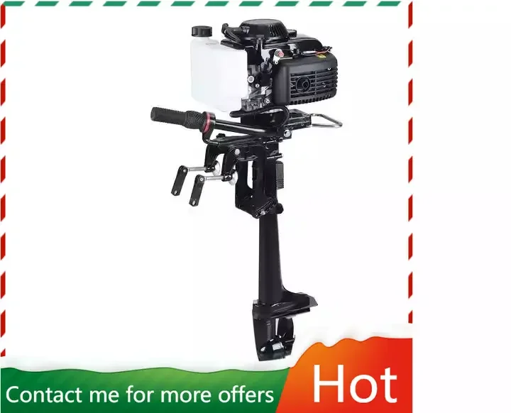 

Outboard Gasoline Motor 4 Stroke 4HP Air-cooled Engine With Transom Mount For Inflatable Boat Kayak