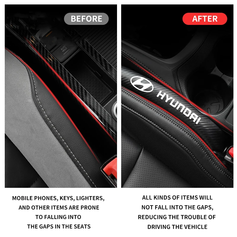مقعد السيارة الفجوة حشو مقاعد السيارات تسرب وقف الوسادة الجلود تسرب منصات التوصيل فاصل لشركة هيونداي توكسون أكسنت إلنترا سانتا في ix25 ix35 #3