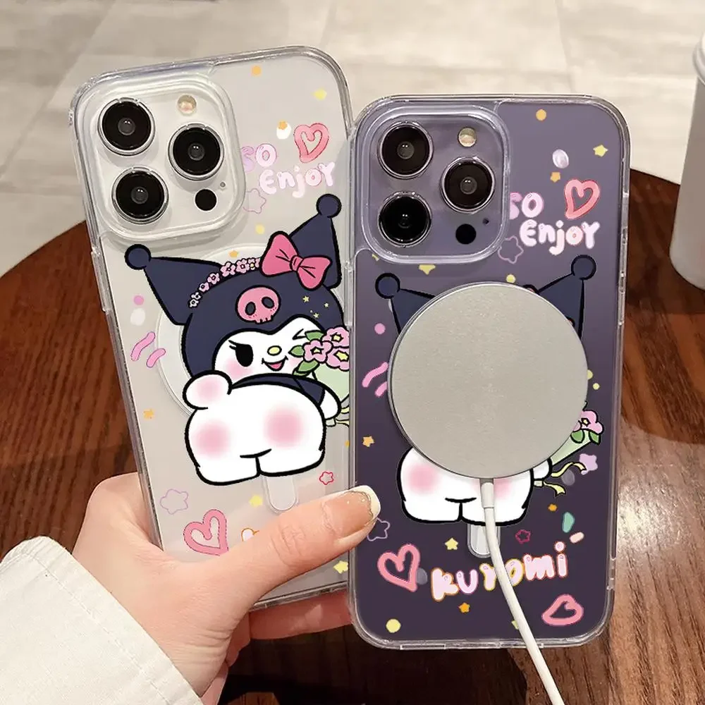 Sanrio Kt Iphone 16 Promax funda prevención de caídas Iphone 16/15/14/13/12/11 chica Iphone funda Sanrio Hellokitty Kawaii accesorio