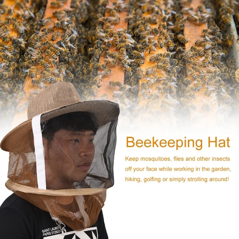 Bee protection hat Bee protection hat Beekeeping Beekeeper Hat Garden Guard Anti Mosquito Bee Insect Bug Face Head Veil view 4