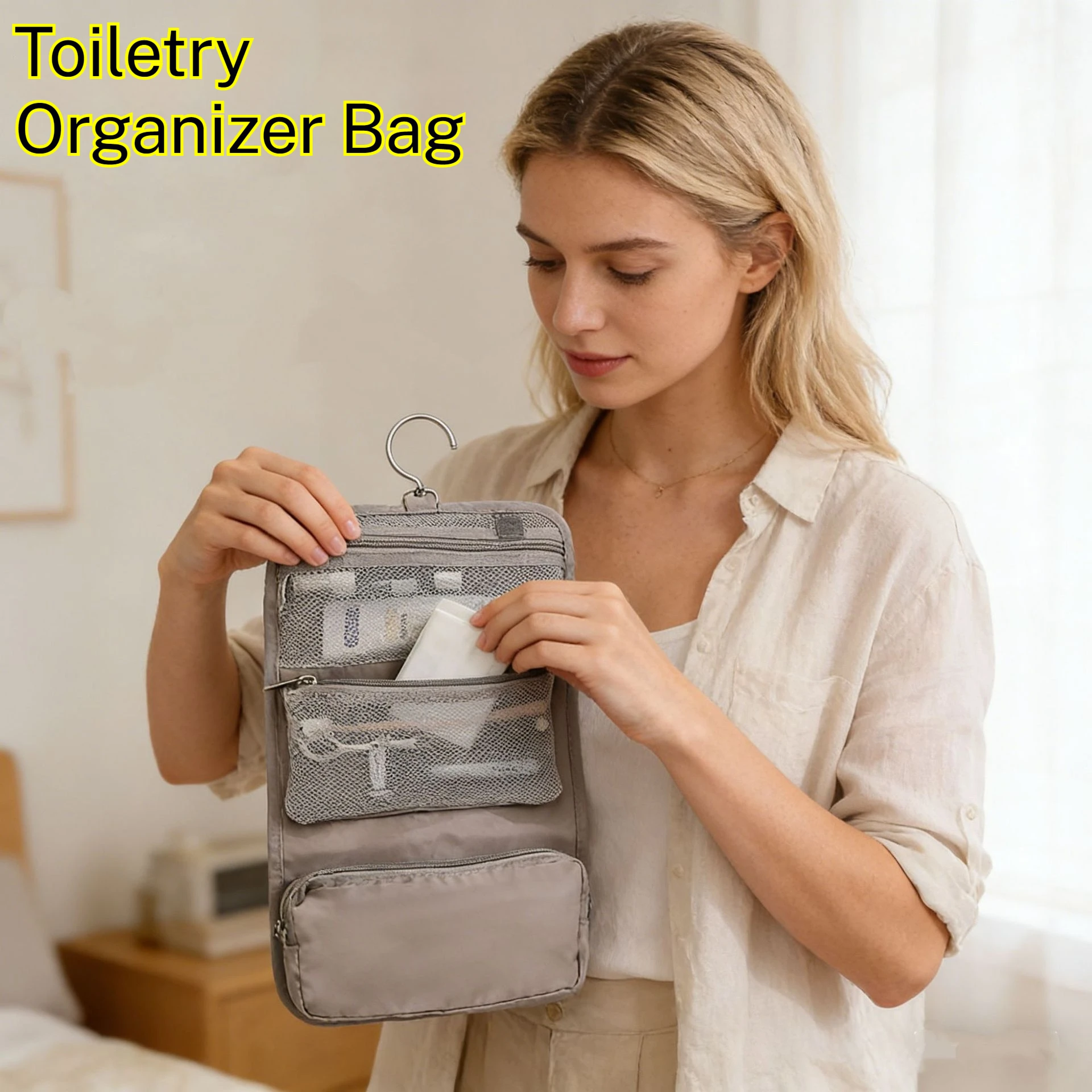 Travel Toiletry Bag Portable Makeup Bag Large Capacity Simple Multi-Functional Storage Bag Business Trip Travel Organizer