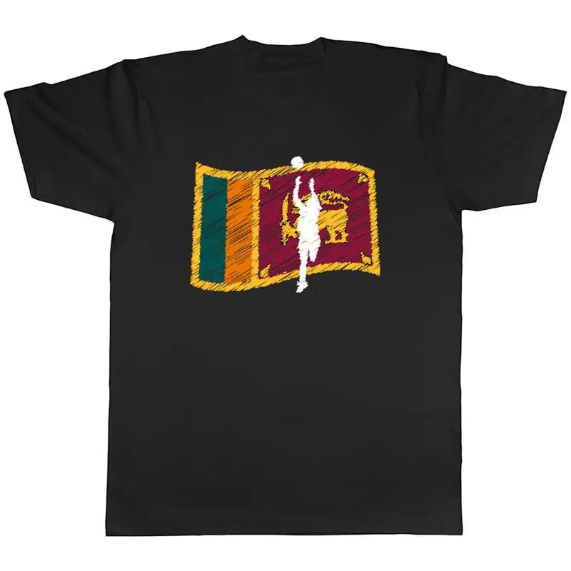 تي شيرت Netball Sri Lanka Flag للرجال للجنسين