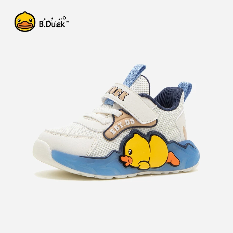 B.Duck Toddler Sneakers Barefoot Shoes Lightweight Boys Girls Non-Slip Tennis Shoes Yellow Duck