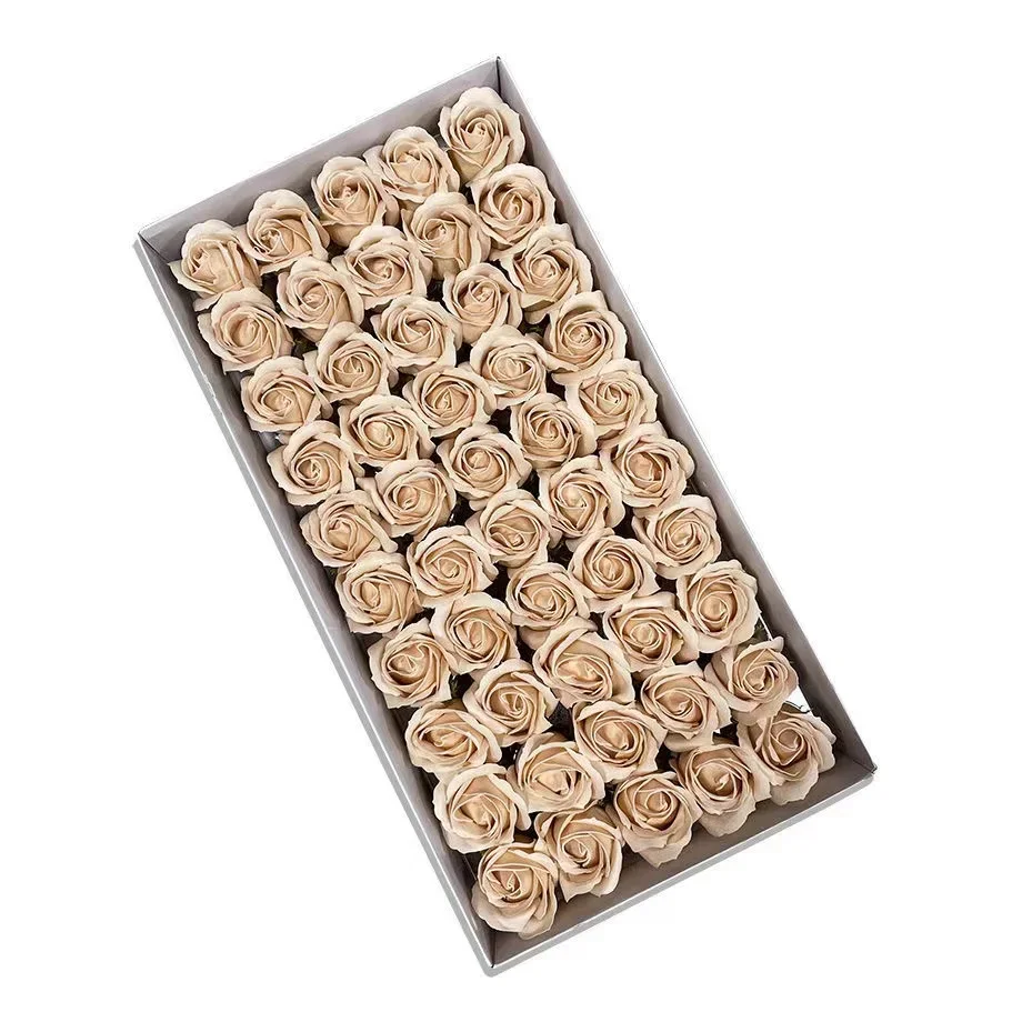50 Stück künstliche Seifenrosen, Blumenkopf, Durchmesser 4,5 cm, Schönheit, Hochzeit, Valentinstag, Geschenk, Rosen, Blumenstrauß, Zuhause, Party, Dekoration, Blume